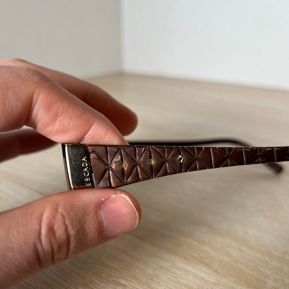 Escada SES 516S Col.R80 Sunglasses Brown Bronze Frames READ Made in Italy - Picture 8 of 14